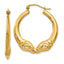 14K Gold Polished Ram Hoop Earrings for Women Elegant Creole Style