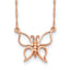 14K Rose Gold Butterfly Necklace with Polished Finish Elegant and Themed Design