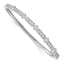 Sterling Silver 925 CZ Bangle Bracelet with 25 Stones Rhodium-Plated