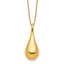 14K Polished Teardrop 16in With 2 Inch Extention. Necklace