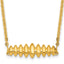 14K Polished Grooved Bar w/1in ext. Necklace