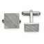 Stainless Steel Polished Textured Square Cuff Links