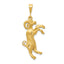 14K Gold Satin Diamond-Cut Aries Zodiac Charm Elegant and Themed Design
