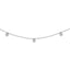 Sophia Jewelers Sterling Silver CZ Necklace with 7 Flower Stations