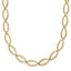 14K Polished and Diamond-cut Fancy Link Necklace