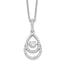 Sophia Jewelers Sterling Silver CZ Pendant Necklace with Elegant Moving Center