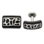 Cobblestone Cuff Links in Black Titanium & Silver by Edward Mirell