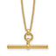 14K Polished Bar w/1.5in ext. Necklace