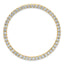 14k 3 carat Lab Grown Diamond VS+ F+ Complete Circle Chain Slide Pendant
