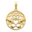 14k Claddagh Circle Pendant