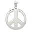 Men's 925 Sterling Silver Peace Pendant with Polished Finish