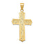 10K Gold Passion Cross Pendant with Polished Solid Finish