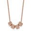 Rose-Tone CZ Necklace in Stainless Steel