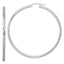 Sterling Silver Rhod-plated 2.5mm Polished/Satin Diamond-cut Hoop Earrings