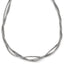 Sterling Silver 925 Three Strand Mesh Necklace with Lobster Clasp