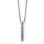Sentimental Expressions Sterling Silver Rhodium-Rhodium-Plated Multi-Color CZ Color Me Happy 18in Necklace