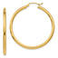 10K Gold Polished 2.5mm Hoop Earrings with Wire Clutch Closure