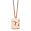 Rose-Tone Gift & Bow Necklace in Stainless Steel
