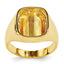 14K Rounded Square Mens Diamond & Onyx Ring Mounting