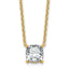 14k 3 carat Lab Grown Diamond VS+ F+ Cushion Complete 18 inch Four Prong Pendant Necklace