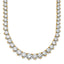 14k 25 3/8 carat Certified Lab Grown Diamond VS/SI+ G+ Complete Round 16 inch Graduated Tennis Necklace