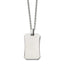 Chisel Stainless Steel Polished Dog Tag on a 22 inch Cable Chain Necklace