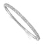 Sophia Jewelers Sterling Silver 925 CZ Hinged Bangle Bracelet