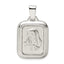 Sterling Silver 925 Hail Mary Reversible Pendant with Polished Satin Finish