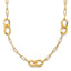 Sterling Silver Gold-plated Fancy Link with 1in ext. Necklace