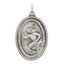 Sterling Silver 925 Saint Christopher Medal Pendant Antiqued Vintage Charm