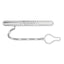 Men's 925 Sterling Silver Rhodium Plated Tie Clip with Polished Finish