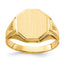 14k 11.5x12.5mm Open Back Diamond Mens Signet Ring Mounting (No Stone Included)