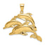 14K 2-D Three Dolphins Charm