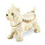 Luxury Giftware Pewter Bejeweled Crystals Gold-tone Enameled WESTIE West Highland White Terrier Trinket Box with Matching 18 Inch Necklace