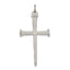 Sterling Silver 925 Nail Cross Pendant with Antiqued Finish, Solid & Polished Design