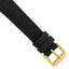 Black Nylon Canvas Watch Band with Leather Lining, 24mm
