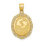 14K Gold Pisces Zodiac Pendant with Polished Satin Finish Elegant Design by Sophia Jewelers