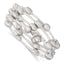 Sterling Silver Grey Baroque Pearl Wrap Bracelet with GlaSterling Silver Beads