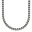 Sterling Silver Antiqued Brushed 4.00mm Fancy Box Link 19.75 inch Necklace