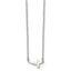 Sideways Cross Necklace in Stainless Steel, 18in