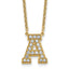 14k 1/2 carat Lab Grown Diamond VS+ F+ Complete Letter A 18 inch Initial Necklace