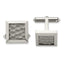 Polished & Hammered Titanium Cuff Links