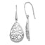 Sterling Silver 925 Teardrop Dangle Earrings with Rhodium Polish