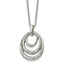 Multi-Circle CZ Necklace in Stainless Steel, 20in