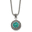 Antiqued Turquoise Necklace in Stainless Steel