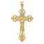 10k INRI Fleur De Lis Crucifix Pendant