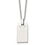 Sophia Jewelers Men's Stainless Steel Polished Necklace with Engravable Pendant