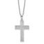 Brilliant Embers Sterling Silver Rhodium-plated 68 Stone 18 inch Micro Pav‚ CZ Polished Cross Necklace with 2 Inch Extender