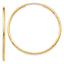 10K Gold Polished Endless Hoop Earrings for Women 34.5mm Hollow Design