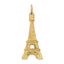 14K Gold 3D Eiffel Tower Charm Elegant Themed Jewelry by Sophia Jewelers